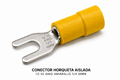 CONECTOR HORQUETA AISLADA - 12-10 AWG AMARILLO 1/4 6MM