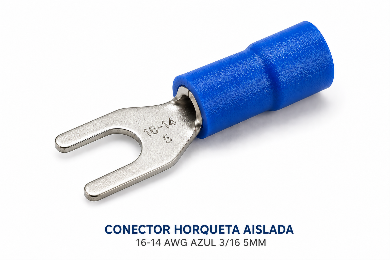 CONECTOR HORQUETA AISLADA - 16-14 AWG AZUL 3/16 5MM