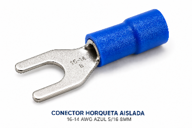 CONECTOR HORQUETA AISLADA - 16-14 AWG AZUL 5/16 8MM