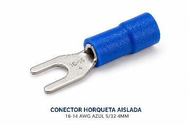 CONECTOR HORQUETA AISLADA - 16-14 AWG AZUL 5/32 4MM