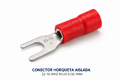 CONECTOR HORQUETA AISLADA - 22-16 AWG ROJO 5/32 4MM