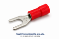CONECTOR HORQUETA AISLADA - 22-16 AWG ROJO 1/4 6MM