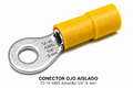CONECTOR OJO AISLADO - 12-10 AWG Amarillo 1/4" 6 mm