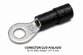 CONECTOR OJO AISLADO - 16-14 AWG negro 1/4" 6 mm