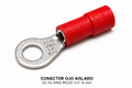 CONECTOR OJO AISLADO - 22-16 AWG rojo 1/4" 6 mm