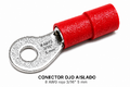 CONECTOR OJO AISLADO - 8 AWG rojo 3/16" 5 mm