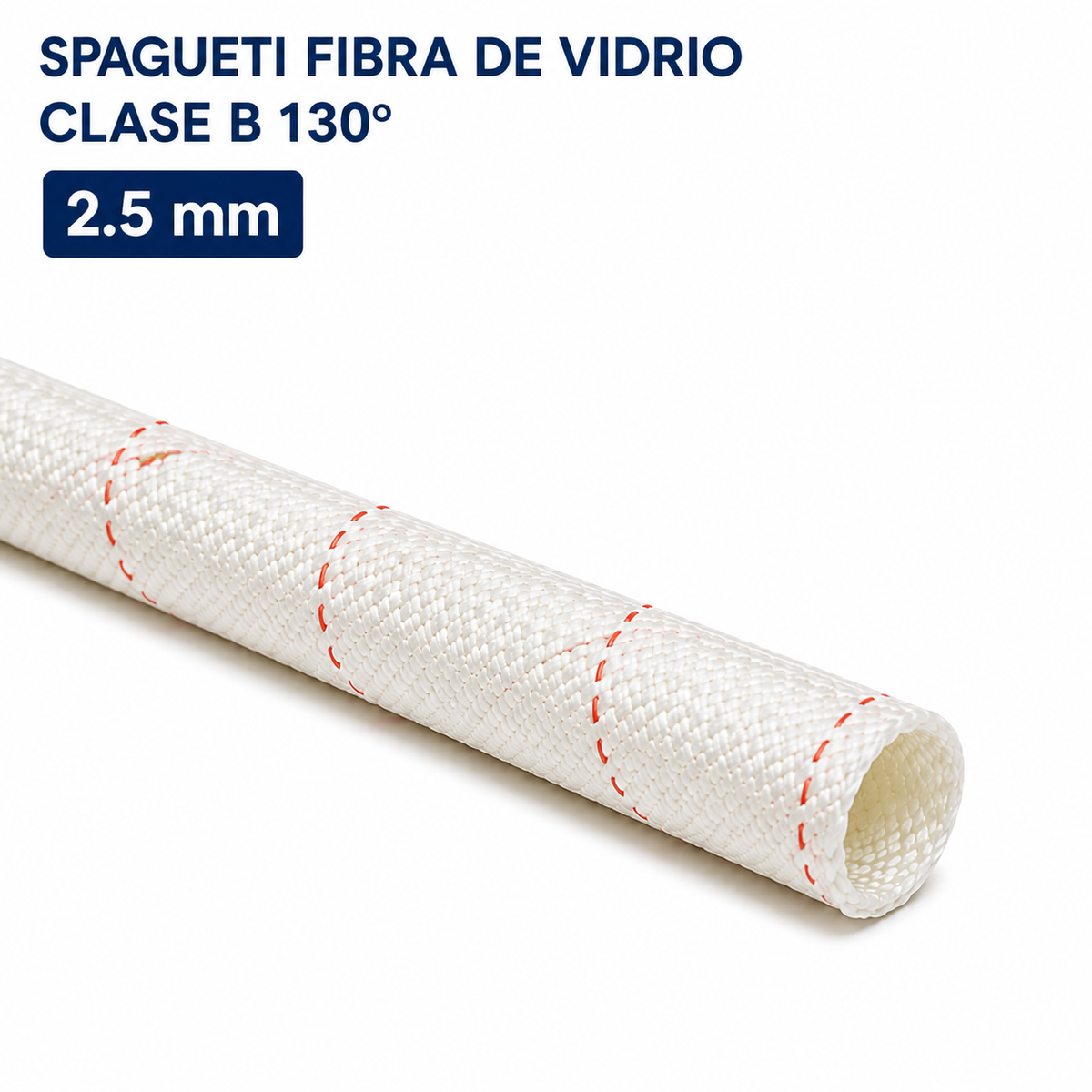 SPAGUETI FIBRA DE VIDRIO CLASE B 130° - 2.5mm