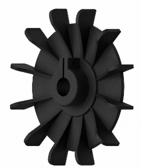 VENTILADOR PLANO CON TORNILLO MOTOR 50 a 70 HP - EJE 50 mm DIAMETRO EXTERNO 350 mm
